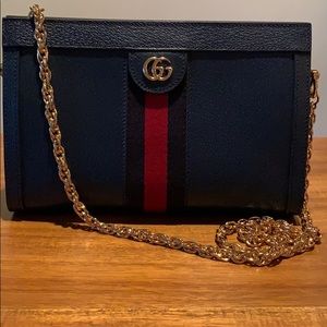 Gucci Ophidia Small Shoulder Bag - Navy